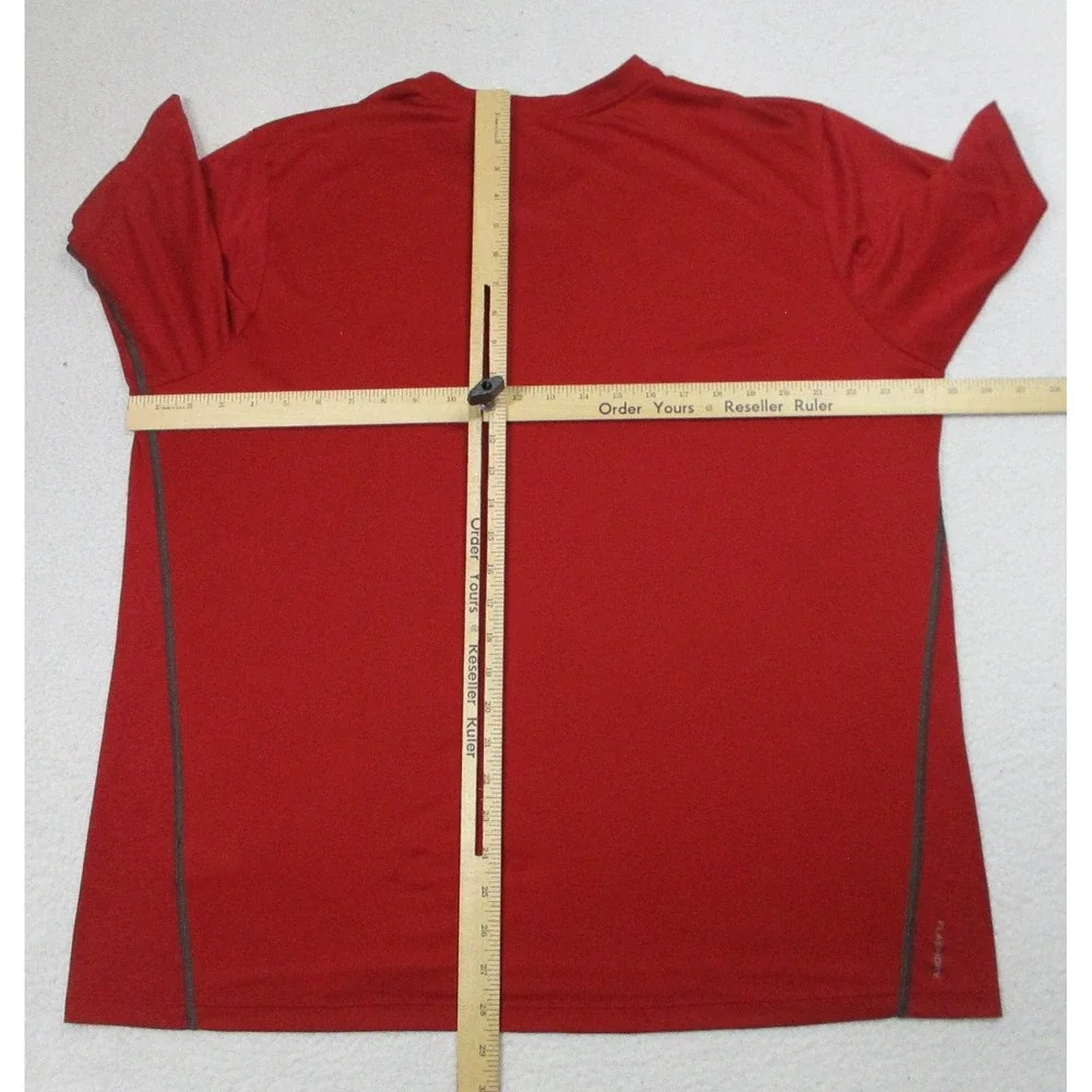 The North Face Shirt Mens‎ XL Red FlashDry Mountain Athletics V Neck Workout